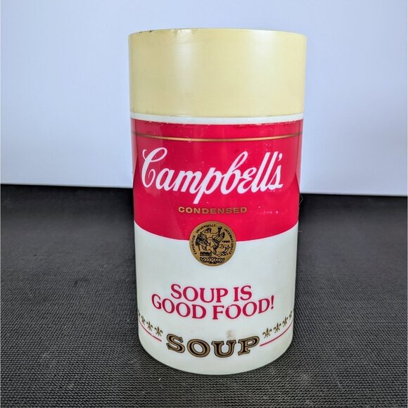 Campbell's Soup Vintage Soup is Good Food/La Soupe C'est si bon 12 oz THERMOS - Picture 1 of 4